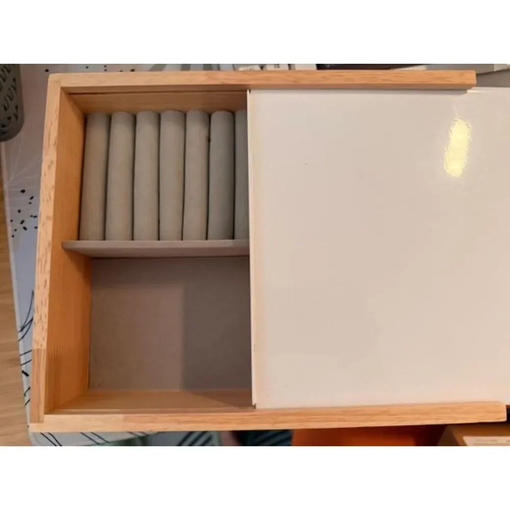 Umbra Stowit Jewelry Box — White & Natural Wood, Modern Storage Organizer